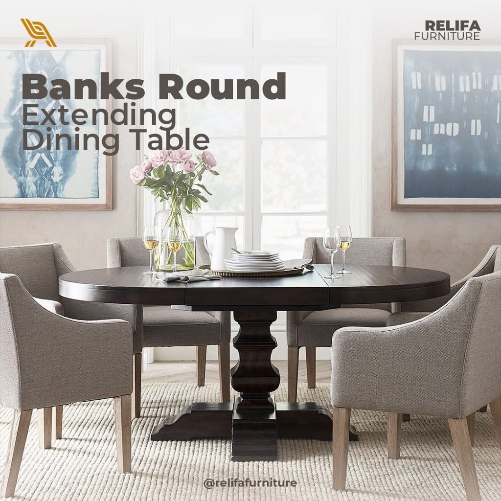 Banks Round Extending Dining Table