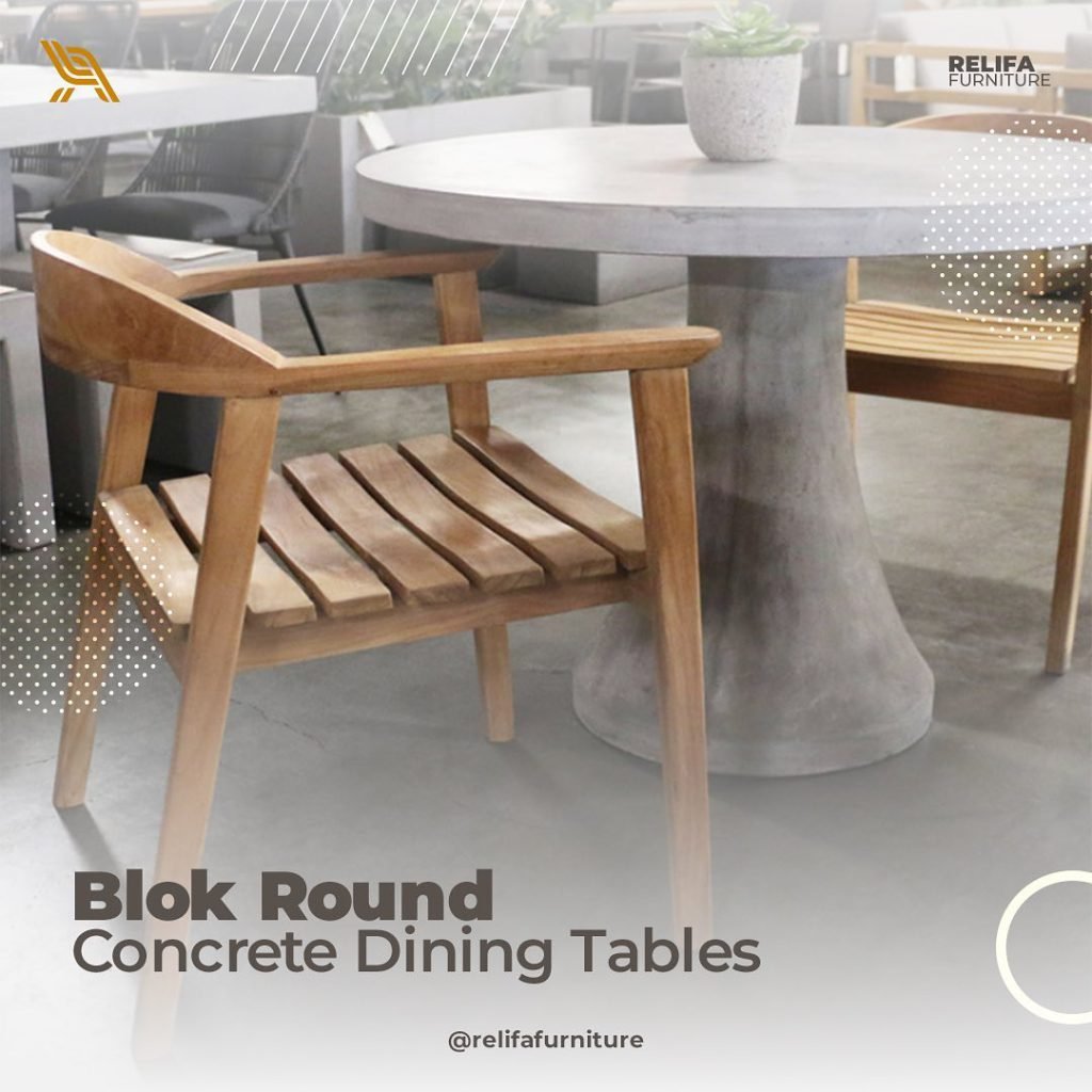 Blok Round Concrete Dining Tables