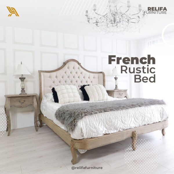 French Rustic Bed - Relifa Furniture