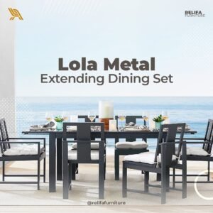 Lola Metal Extending Dining Set
