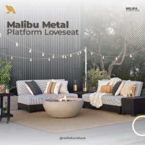 Malibu Metal Platform Loveseat
