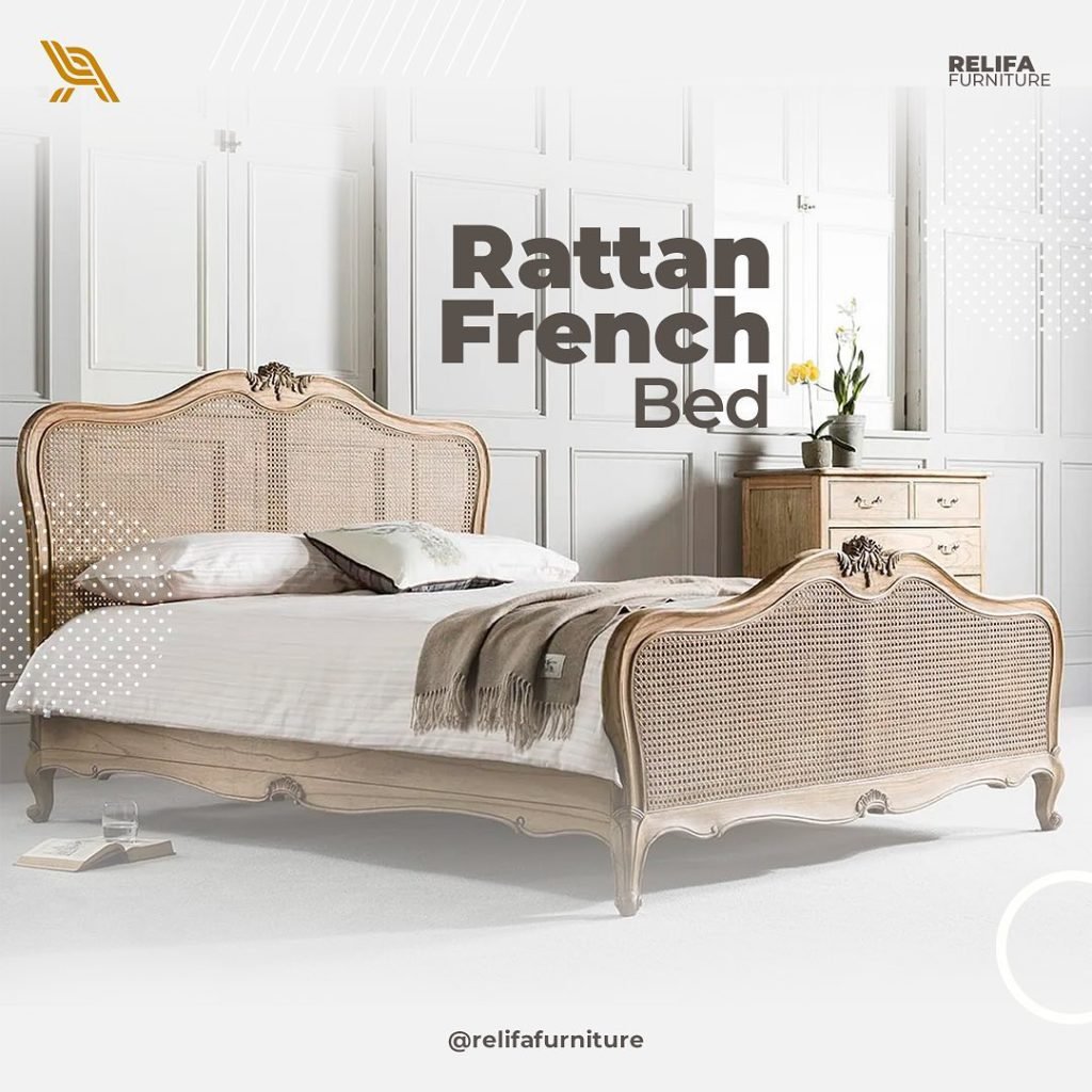 French Rattan Bed