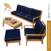 Deep Seating Teak 3-Seater Sofa - Indonesian Outdoor Luxury