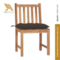 Garden Chairs with Cushions - Solid Teak Wood