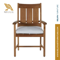 Dining Arm Chair - Natural Teak Outdoor Furniture