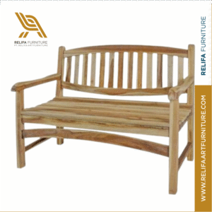 Wilfred Teak Outdoor Garden Bench – Natural Finish PT Relifa Art Furniture Teak Outdoor Furniture Indonesia