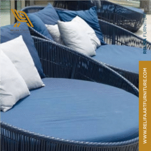 Outdoor Rattan Sofa Set – Rainproof Sunscreen Courtyard Furniture