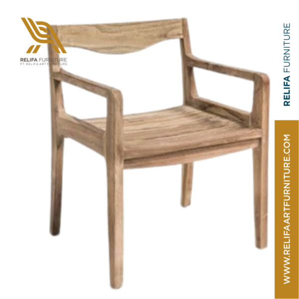 Curve Armchair – Reclaimed Teak Natural Finish PT Relifa Art Furniture Teak Outdoor Furniture Indonesia