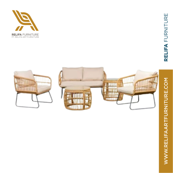 Modern Luxury Garden Sofa Set – Rattan Wicker Outdoor Furniture PT Relifa Art Furniture Teak Outdoor Furniture Indonesia