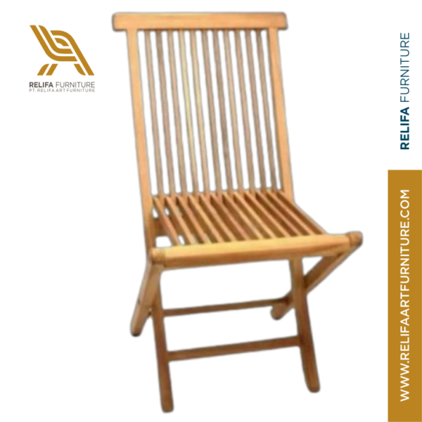 Minimalist Teak Folding Chair – Perfect for Cafes and Terraces PT Relifa Art Furniture Teak Outdoor Furniture Indonesia