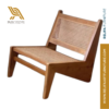 Solid Wood Rattan Chair – Cream Single Armchair for Living Room PT Relifa Art Furniture Teak Outdoor Furniture Indonesia