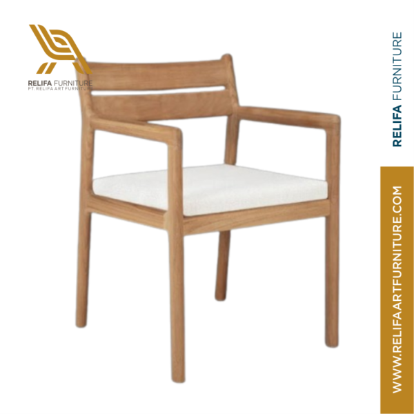 Teak Outdoor Jacky Dining Chair – Durable Patio Furniture PT Relifa Art Furniture Teak Outdoor Furniture Indonesia