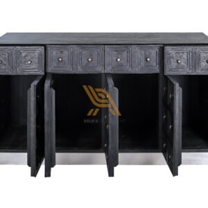 Black Wood Sideboard or St PT Relifa Art Furniture Teak Outdoor Furniture Indonesia