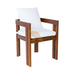 Luxury Grade A Teak Garden Dining Chairs with Fine Sanded Finish for Elegant Outdoor Dining Spaces.