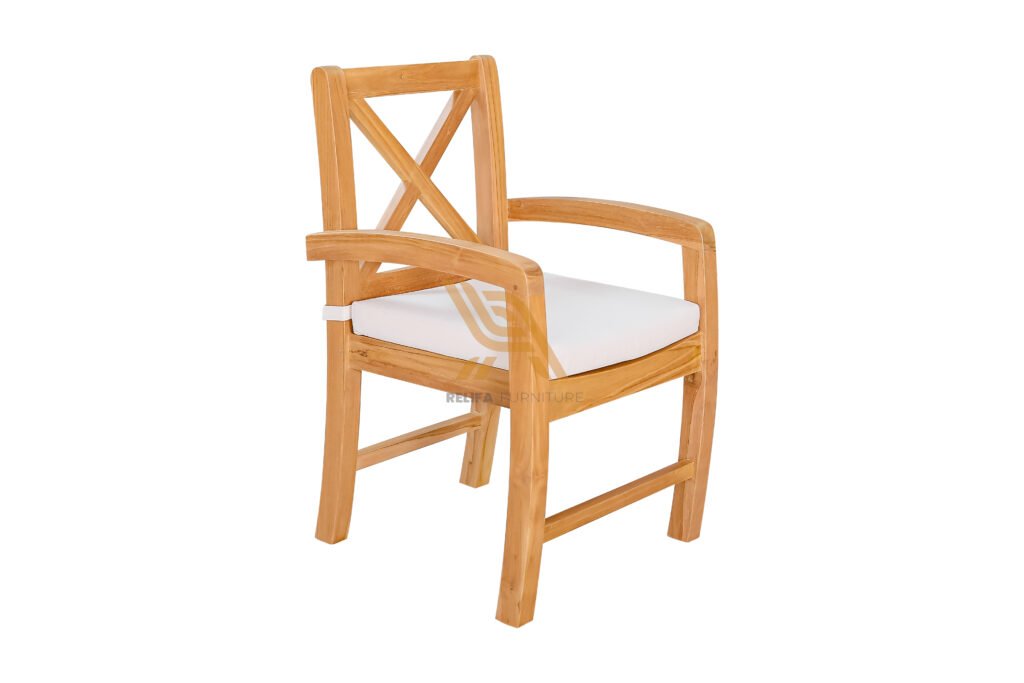 Patio Dining Chair with Ar PT Relifa Art Furniture Teak Outdoor Furniture Indonesia