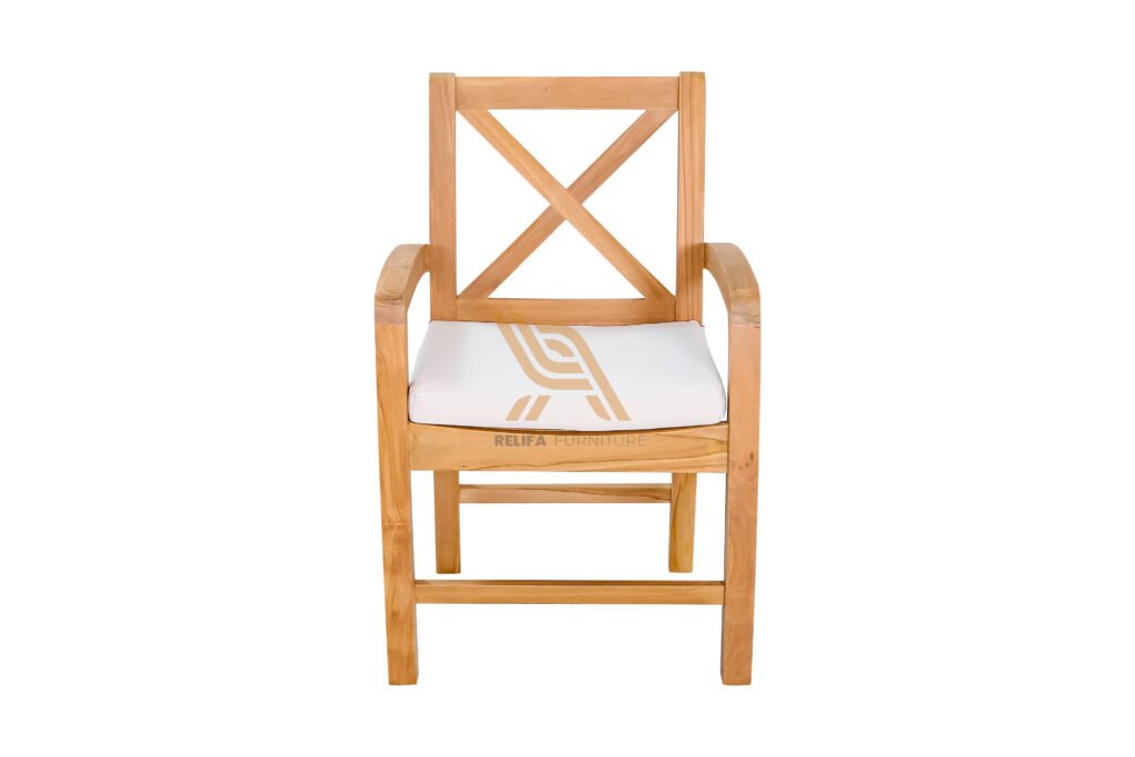 Patio Dining Chair with Ar PT Relifa Art Furniture Teak Outdoor Furniture Indonesia